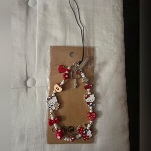Hello Kitty Beaded Charm Phone Wrist Strap